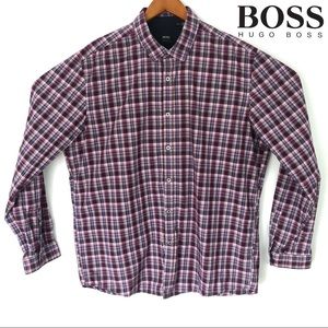 Plaid Longsleeve Purple button-down dress shirt